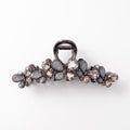 Vintage Dark Rhinestone Fabric Butterfly Hair Claw Clip